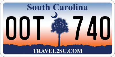 SC license plate OOT740