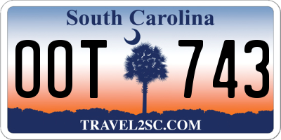 SC license plate OOT743