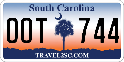 SC license plate OOT744