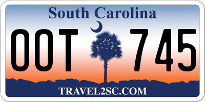 SC license plate OOT745
