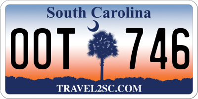 SC license plate OOT746