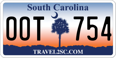 SC license plate OOT754