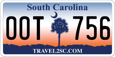 SC license plate OOT756