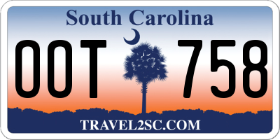 SC license plate OOT758