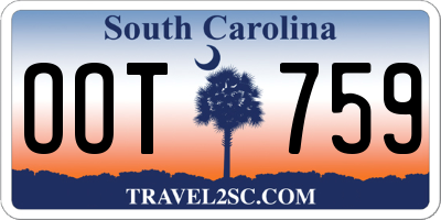 SC license plate OOT759