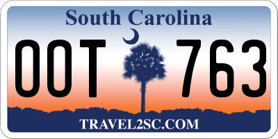 SC license plate OOT763