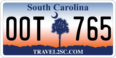 SC license plate OOT765