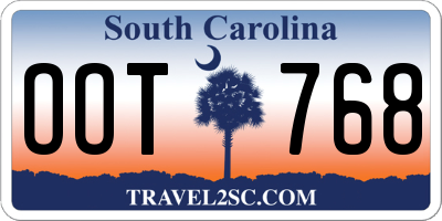SC license plate OOT768