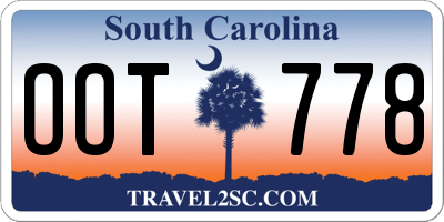 SC license plate OOT778