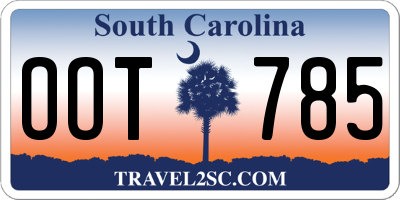 SC license plate OOT785