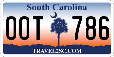 SC license plate OOT786