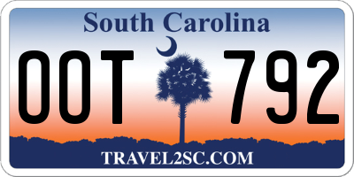 SC license plate OOT792