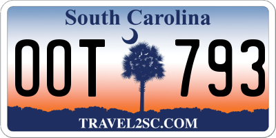 SC license plate OOT793