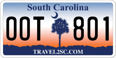 SC license plate OOT801
