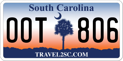 SC license plate OOT806