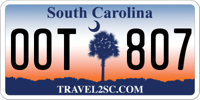 SC license plate OOT807