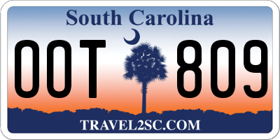 SC license plate OOT809