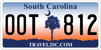 SC license plate OOT812