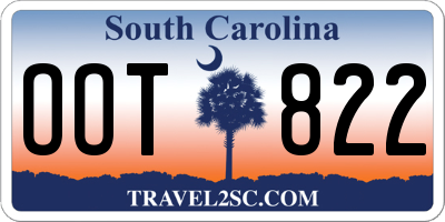 SC license plate OOT822