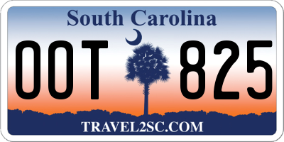 SC license plate OOT825