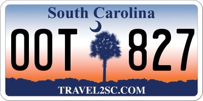 SC license plate OOT827