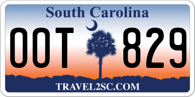 SC license plate OOT829