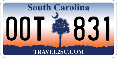 SC license plate OOT831