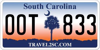 SC license plate OOT833