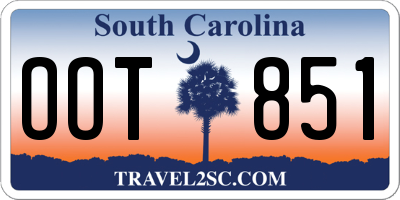 SC license plate OOT851