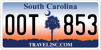SC license plate OOT853