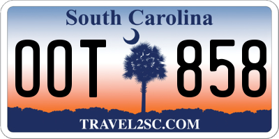 SC license plate OOT858