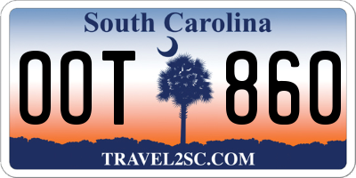 SC license plate OOT860