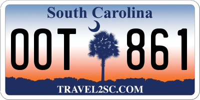 SC license plate OOT861