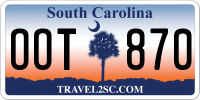 SC license plate OOT870