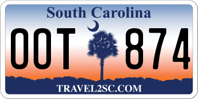 SC license plate OOT874