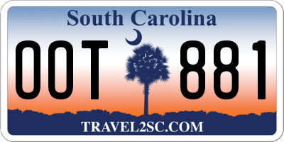 SC license plate OOT881