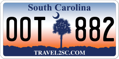SC license plate OOT882