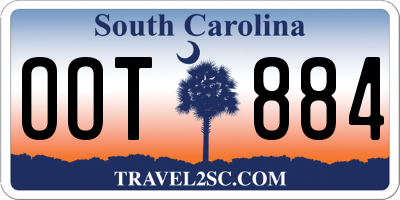 SC license plate OOT884