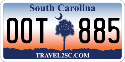 SC license plate OOT885