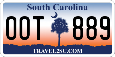 SC license plate OOT889