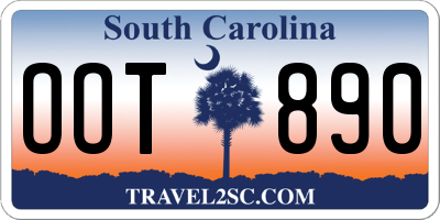SC license plate OOT890