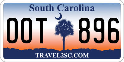 SC license plate OOT896