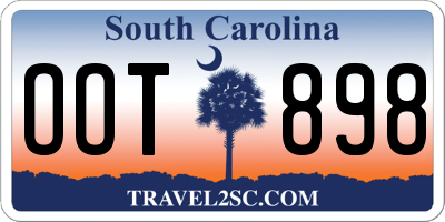 SC license plate OOT898