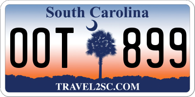 SC license plate OOT899