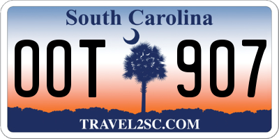 SC license plate OOT907