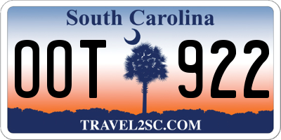 SC license plate OOT922