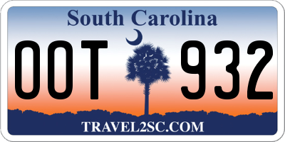 SC license plate OOT932