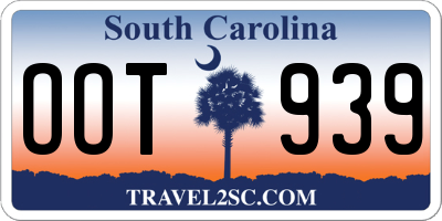 SC license plate OOT939