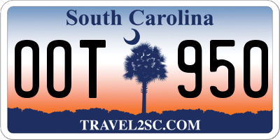 SC license plate OOT950