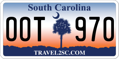 SC license plate OOT970